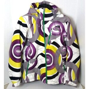 North Face Jacket Wn L Cyptic HyVent Colorblock Snow Board Ski Rain Lined Hooded